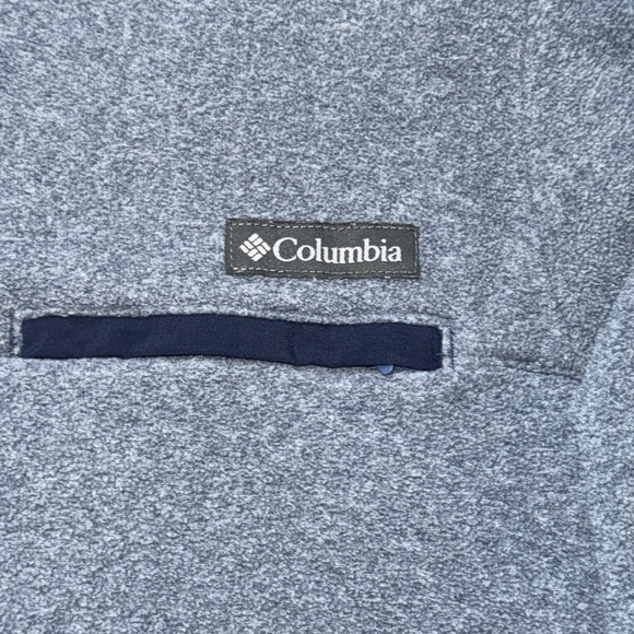 Columbia Blue Gray Quarter Snap Fleece Pullover - Picture 2 of 10